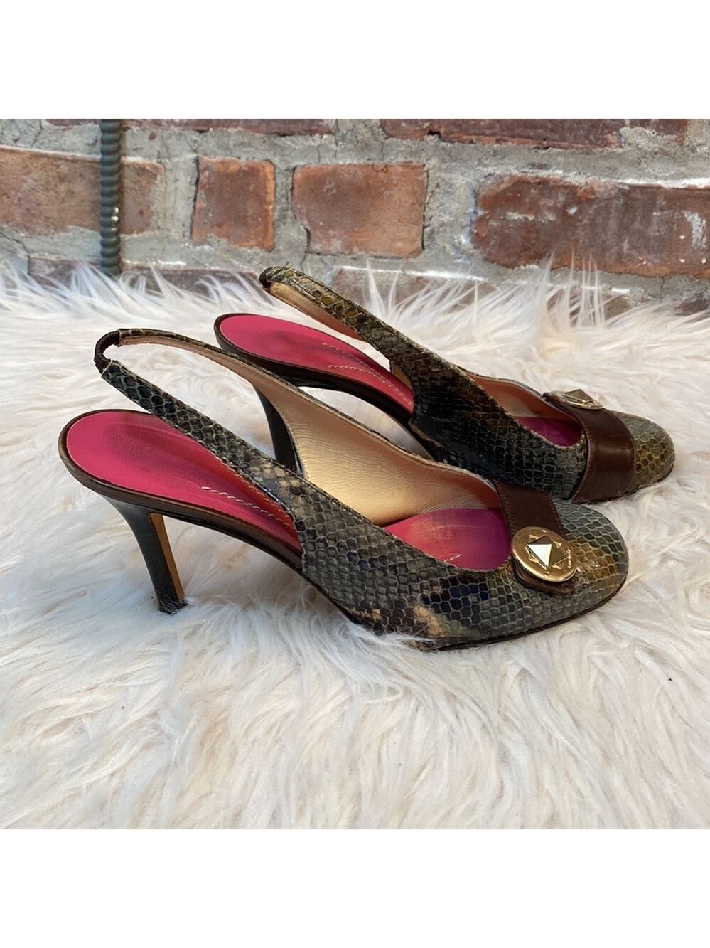 Vintage Kate Spade Slingback Heels, Size 7.5